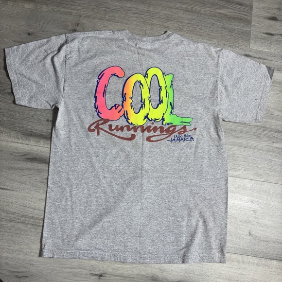 Gildan Other - Cool Runnings Ocho Rios Jamaica T-Shirt Gildan Ultra Cotton Gray Y2K Graphic Tee